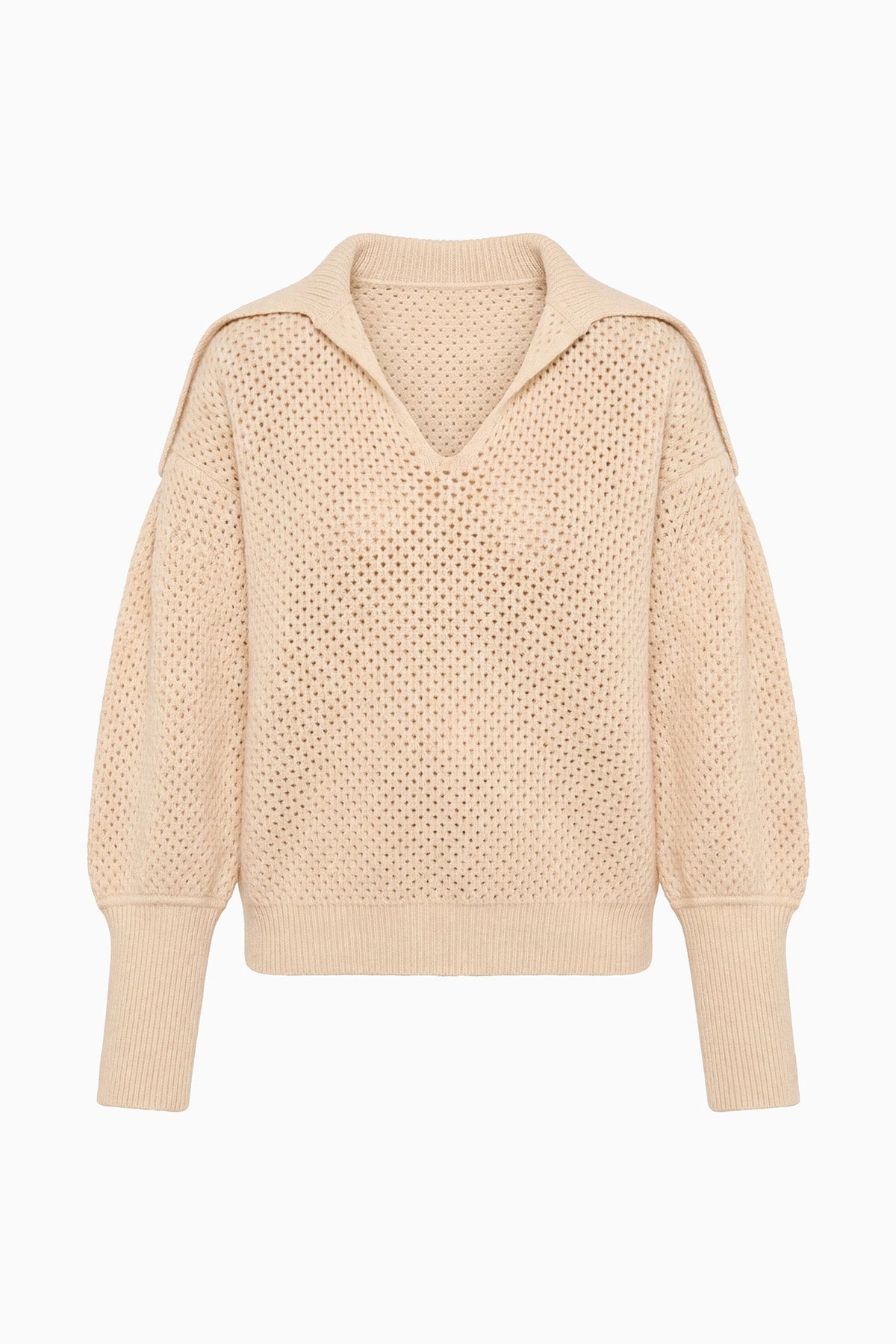Lila Wool Knit Pullover - Cloud