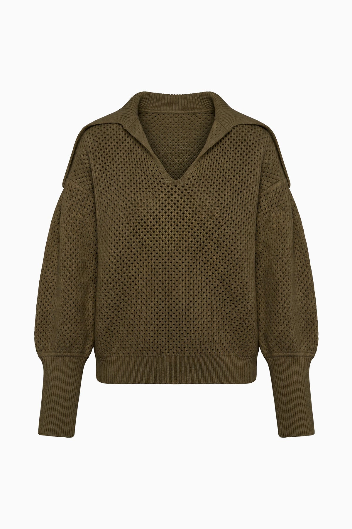 Lila Wool Knit Pullover - Militaire